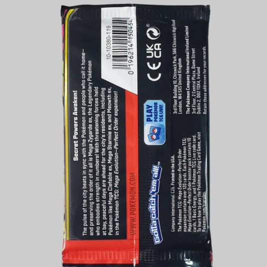 Perfect Order Booster Pack – English – Factory Sealed – Pokémon TCG – back