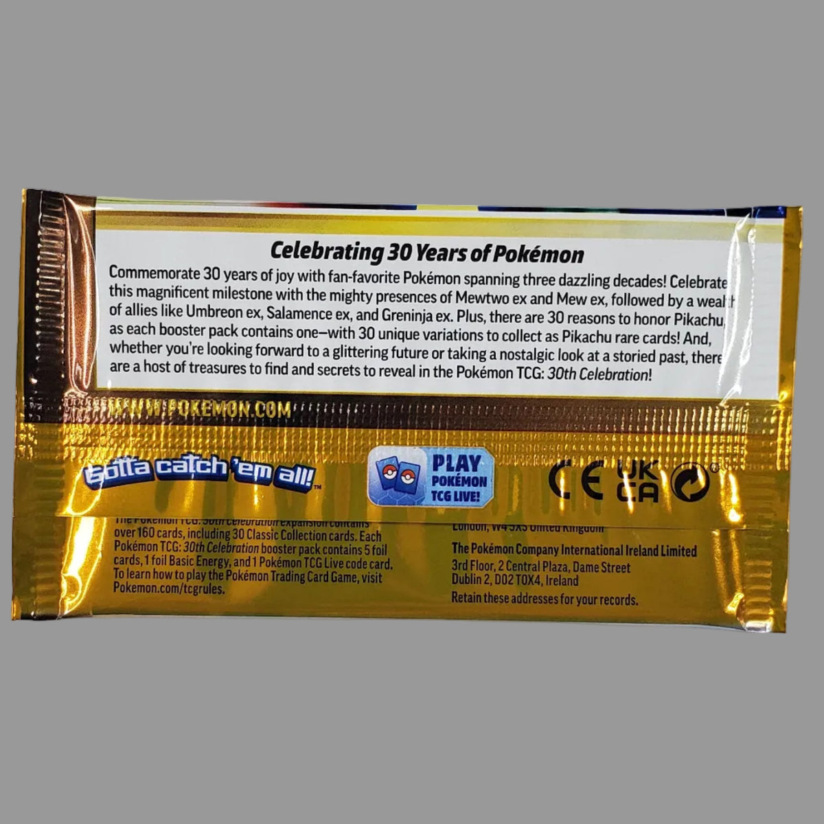 30th Celebration One Booster Pack - ME: 30th Celebration 30C - Factory Sealed