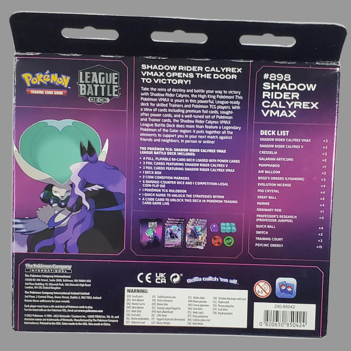Pokemon League Battle Deck (Shadow Rider Calyrex VMax) Level 3 - Factory Sealed