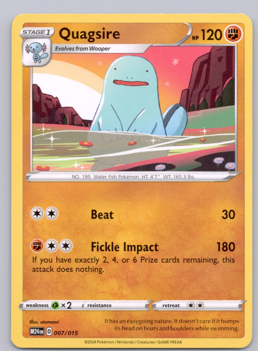 Quagsire 007/015/M24 Promo NM - McDonald's Promos 2024