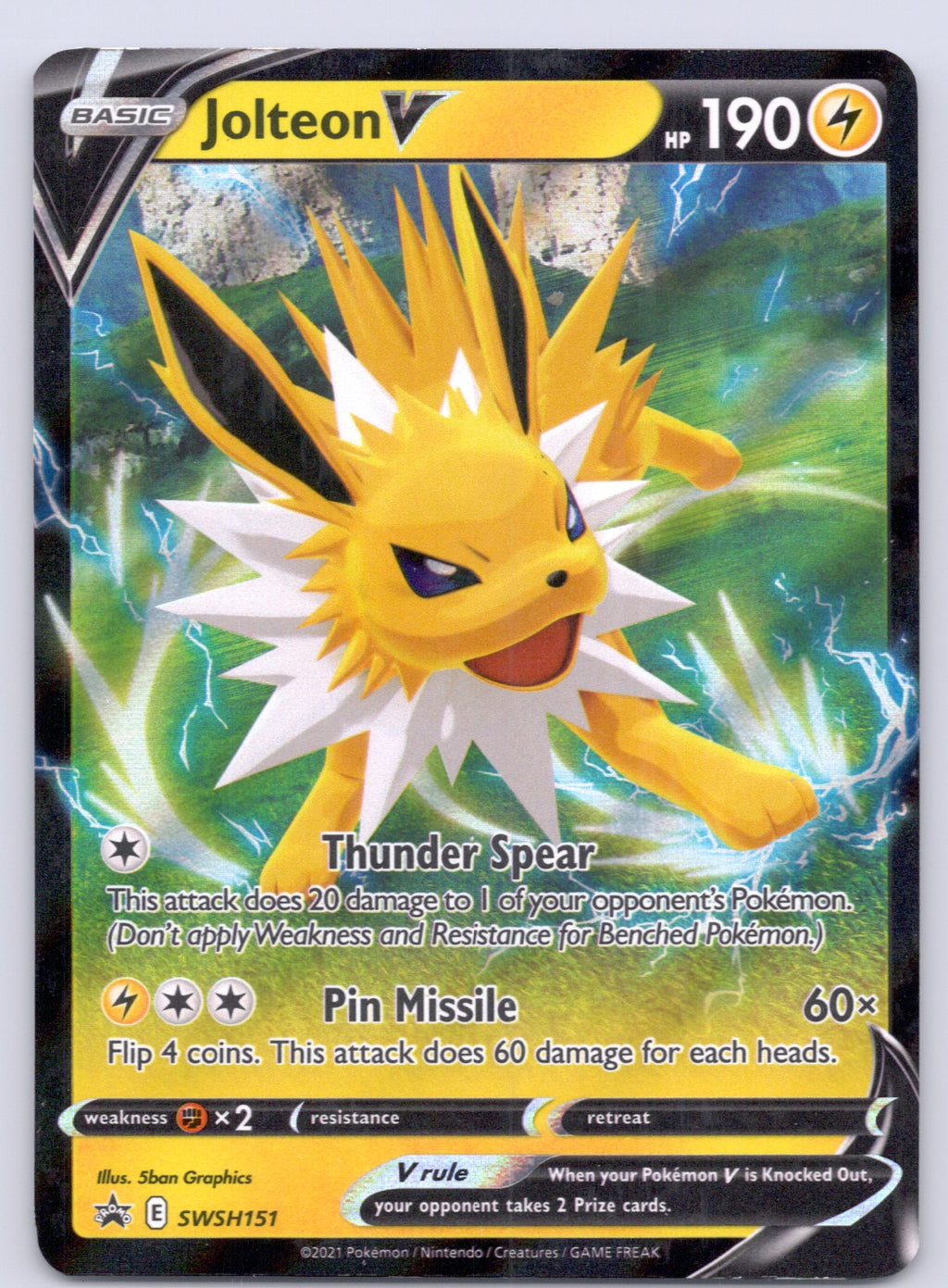 Jolteon V SWSH151/SWSD Promo NM - SWSH: Sword & Shield Promo Cards