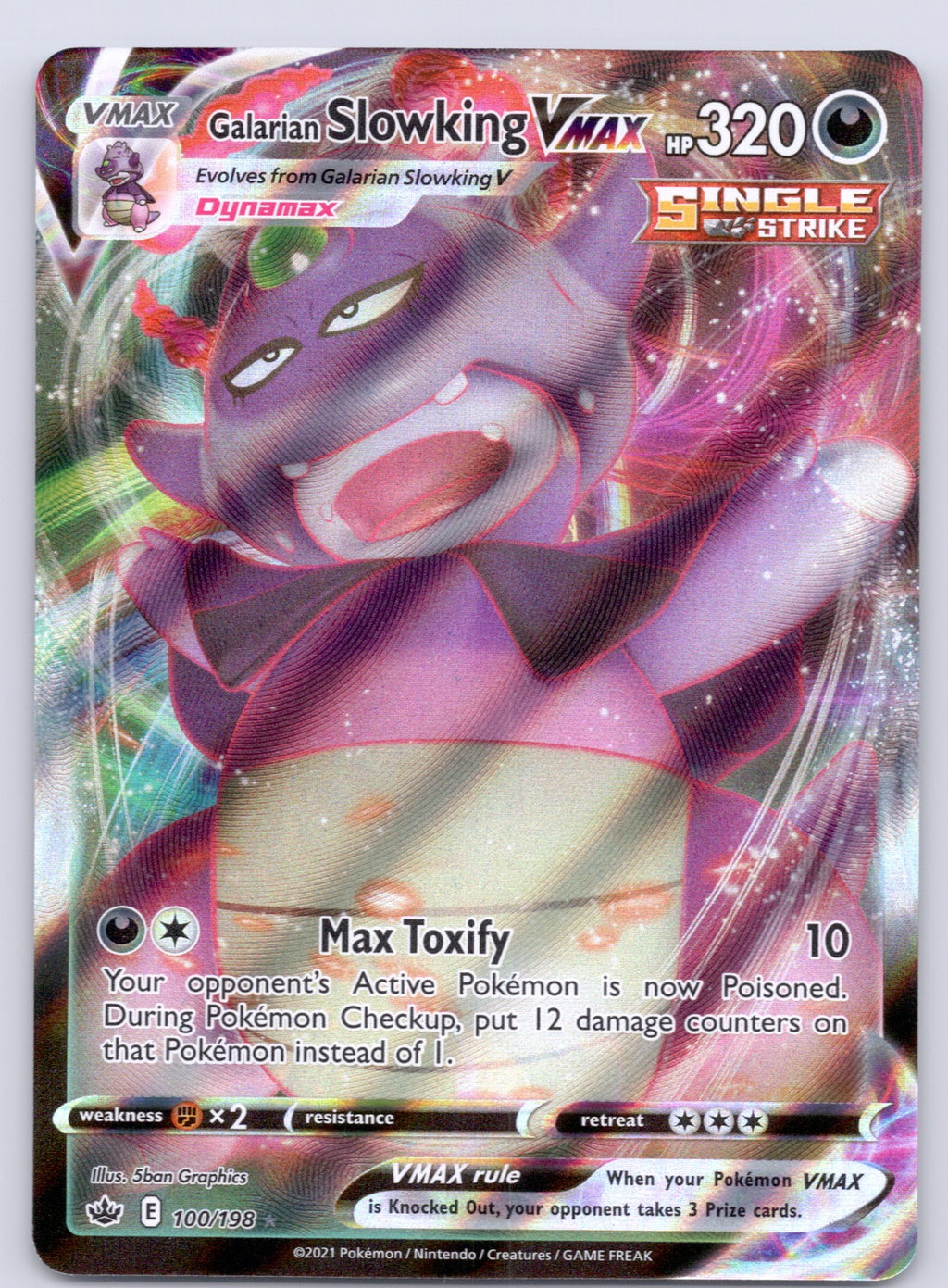 Galarian Slowking VMAX 100/198/SWSH06 Ultra Rare NM - SWSH06: Chilling Reign