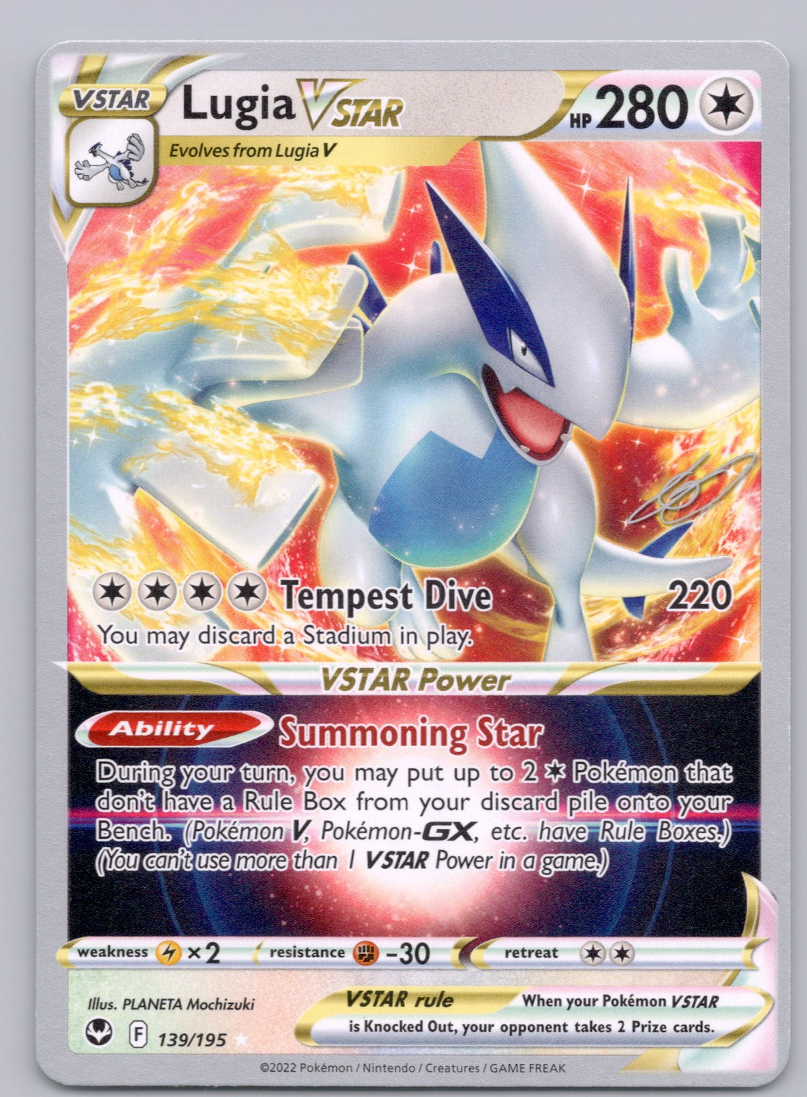 Lugia VSTAR - 2023 (Gabriel Fernandez) 139/195/WCD Ultra Rare LP - World Championship Decks