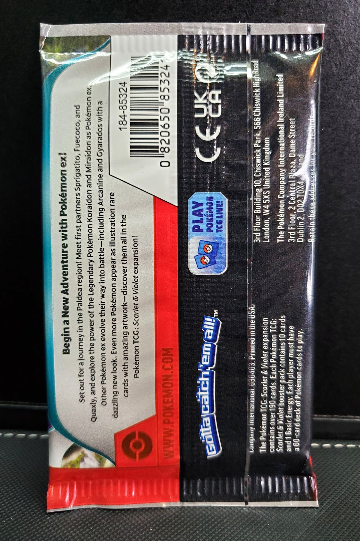 Scarlet & Violet Base Set Booster Pack – English – Factory Sealed