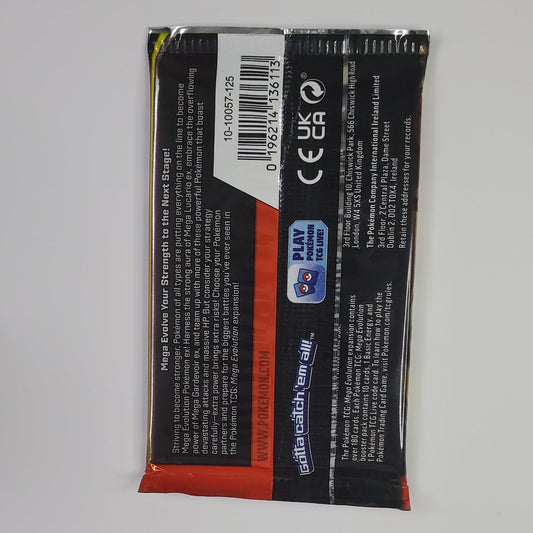 Pokémon TCG: Mega Evolution Booster Pack -Factory Sealed – Pokémon TCG – back