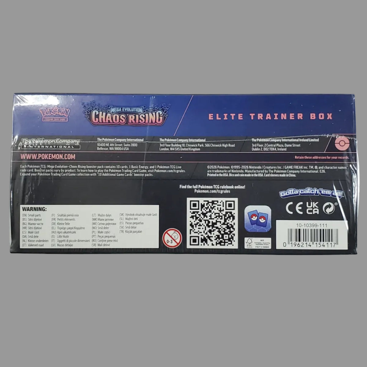 Chaos Rising Elite Trainer Box – English – Factory Sealed