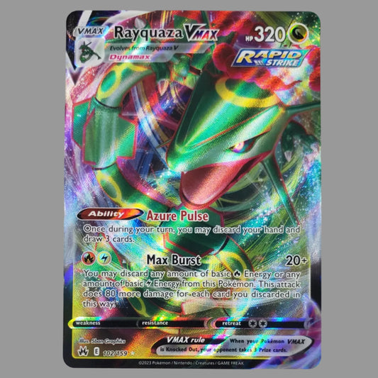 Rayquaza VMAX 102/159 - English Ultra rare Holo - Crown Zenith - Near mint (NM)