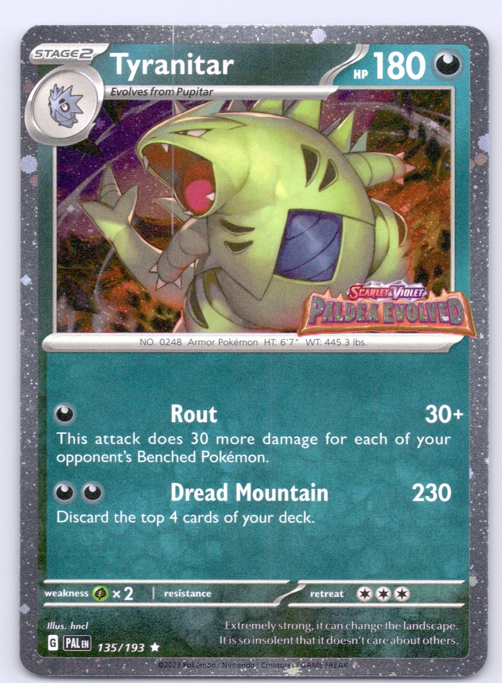 Tyranitar (Paldea Evolved Stamp) 135/193/MCAP Promo NM - Miscellaneous Cards & Products