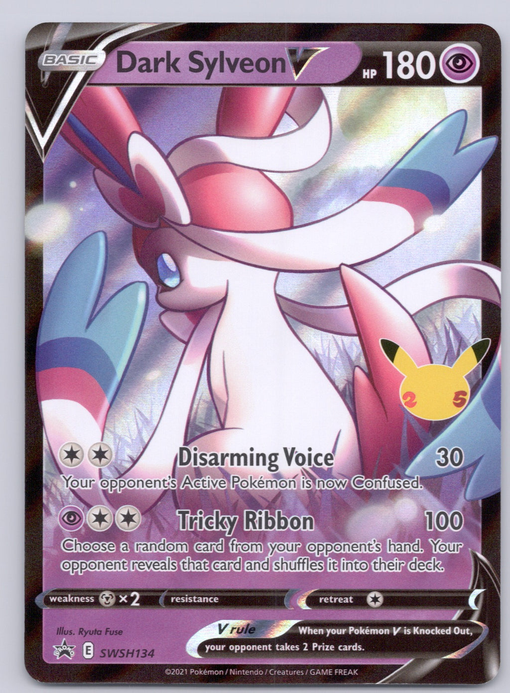 Dark Sylveon V SWSH134/SWSD Promo NM - SWSH: Sword & Shield Promo Cards