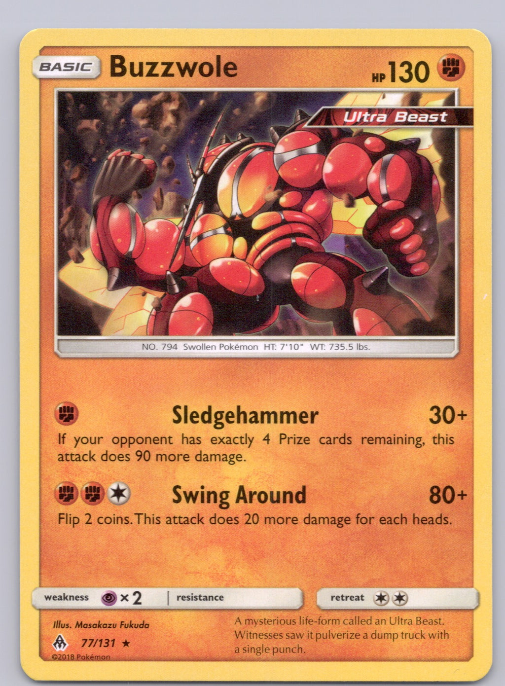 Buzzwole 77/131/SM06 Rare NM - SM - Forbidden Light