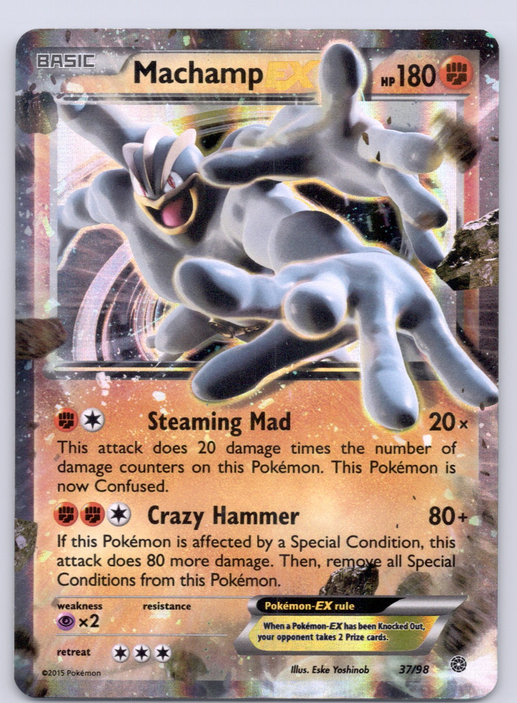 Machamp EX 37/98/AOR Ultra Rare LP - XY - Ancient Origins