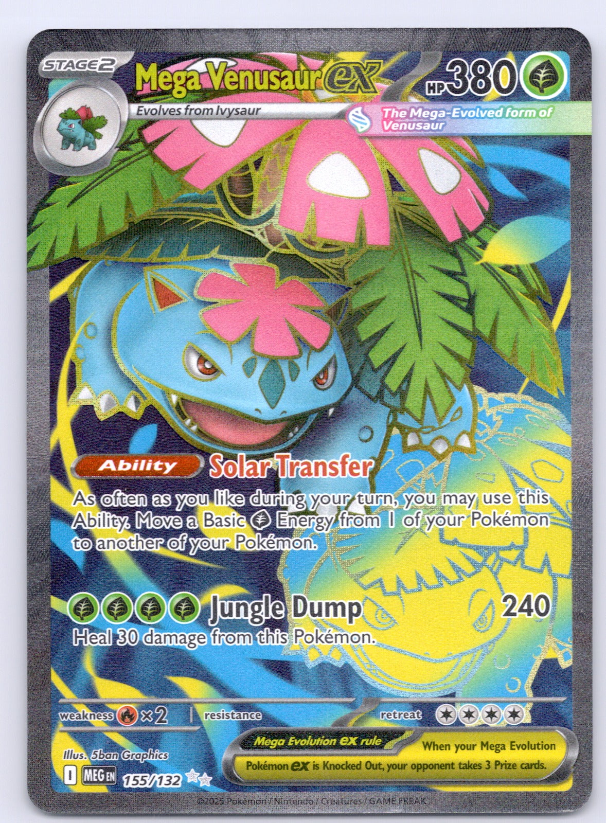 Mega Venusaur ex 155/132/MEG Ultra Rare NM - ME01: Mega Evolution