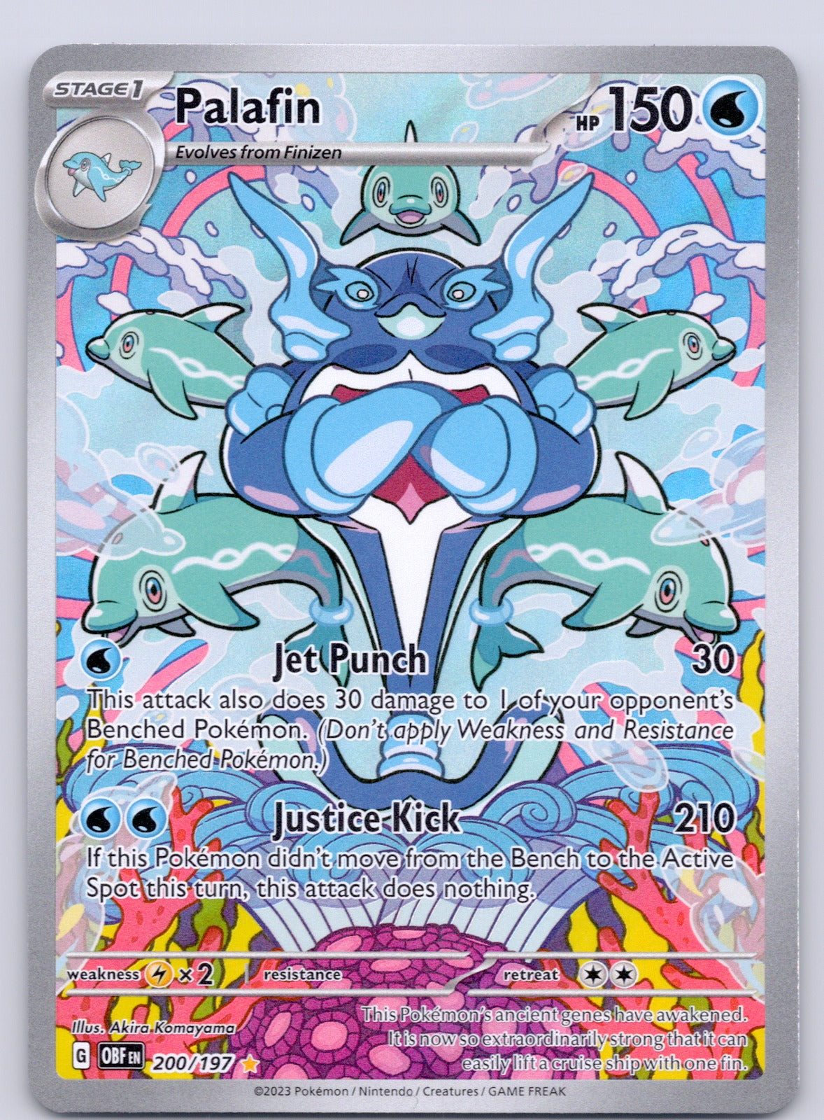 Palafin 200/197/OBF Illustration Rare NM - SV03: Obsidian Flames
