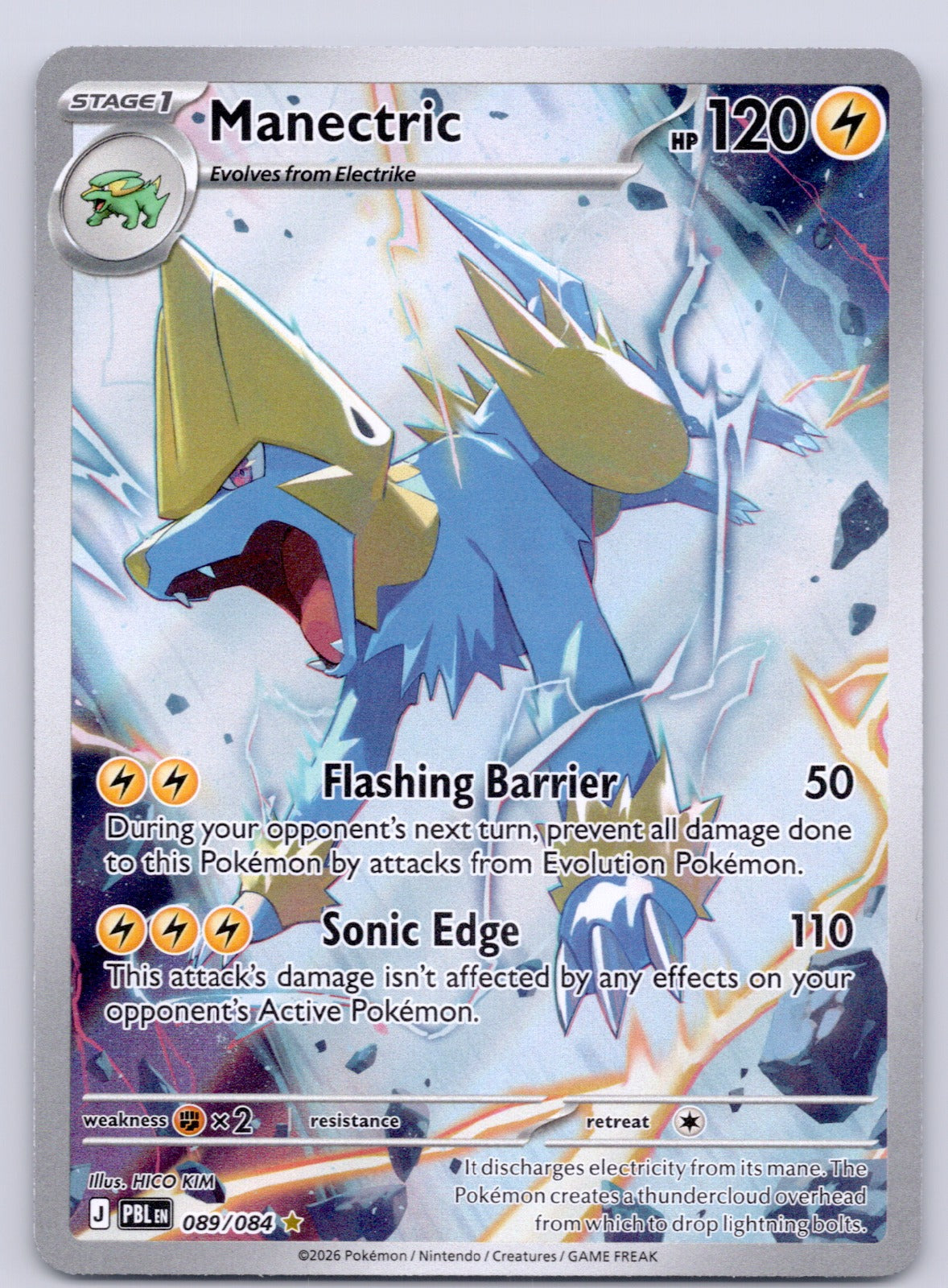 Manectric 089/084/PBL Illustration Rare NM - ME05: Pitch Black