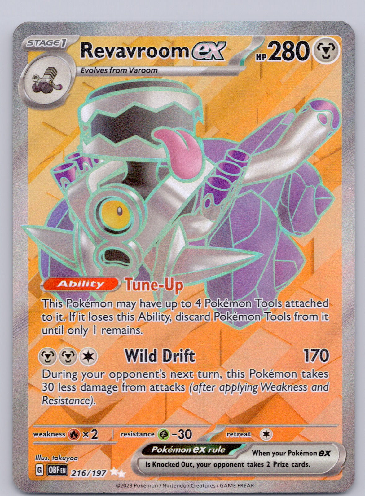 Revavroom ex 216/197/OBF Ultra Rare NM - SV03: Obsidian Flames