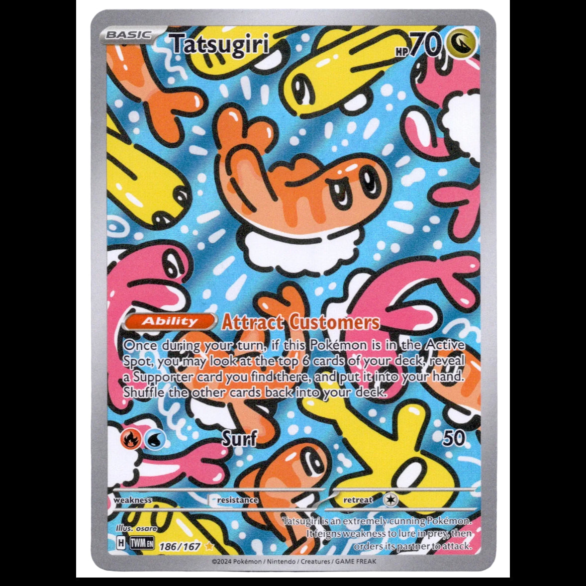 Tatsugiri 186/167/TWM Illustration Rare NM - SV06: Twilight Masquerade – Pokémon TCG card