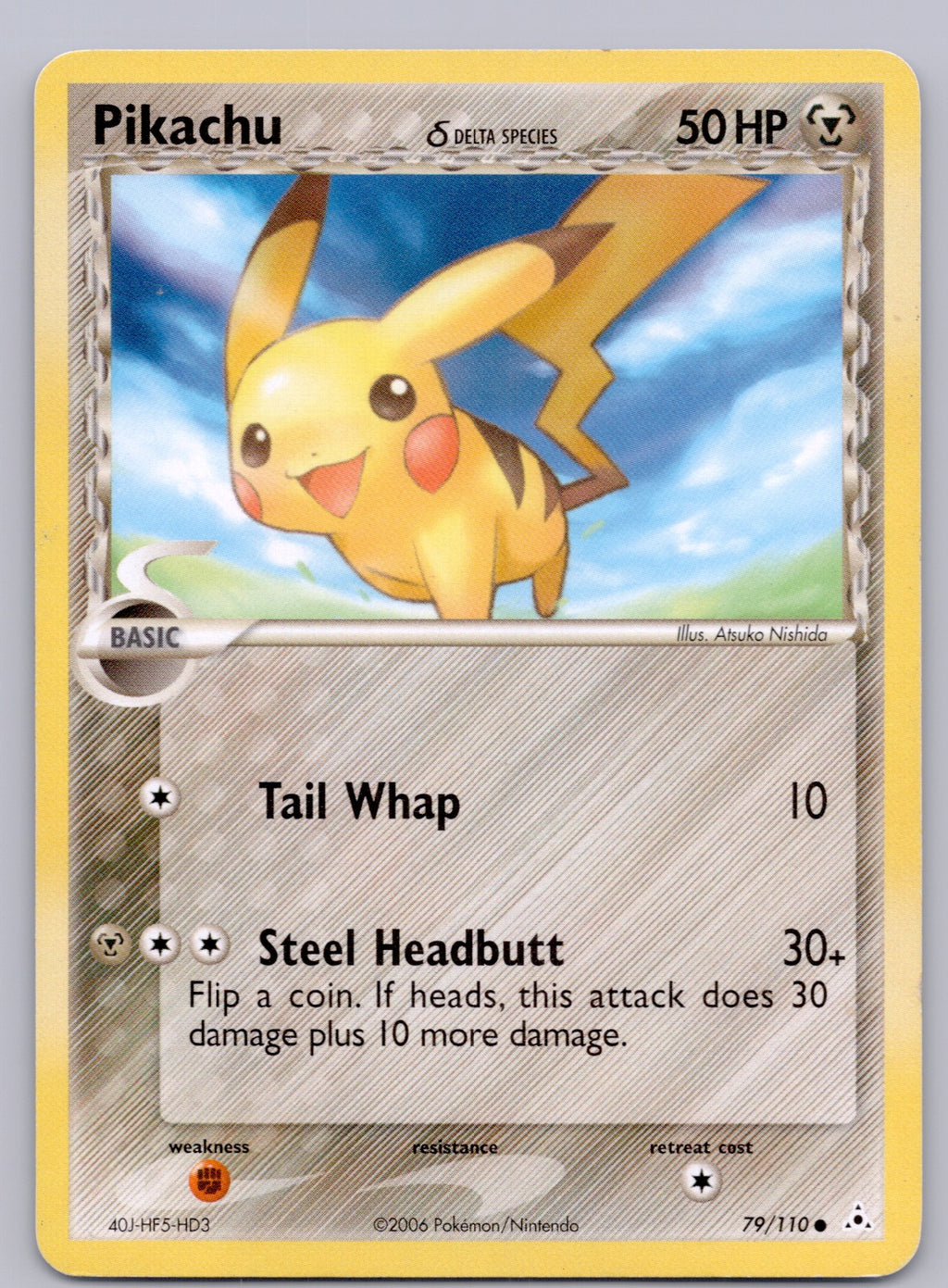 Pikachu (Delta Species) 79/110/HP Common LP - EX Holon Phantoms