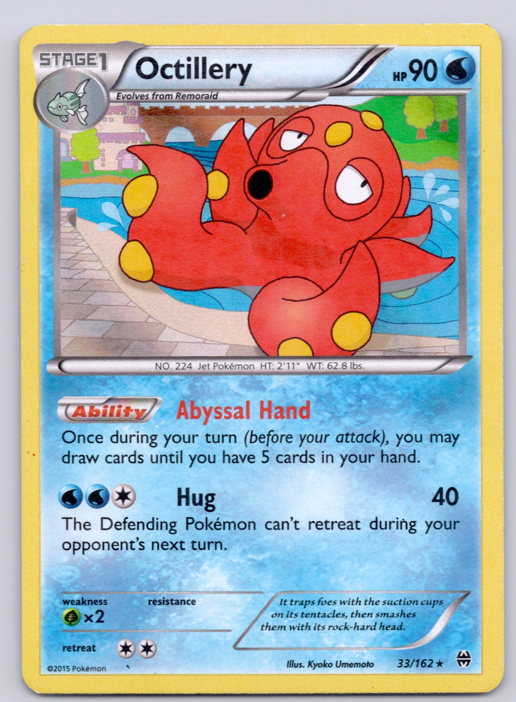 Octillery 33/162/BKT Holo Rare LP - XY - BREAKthrough