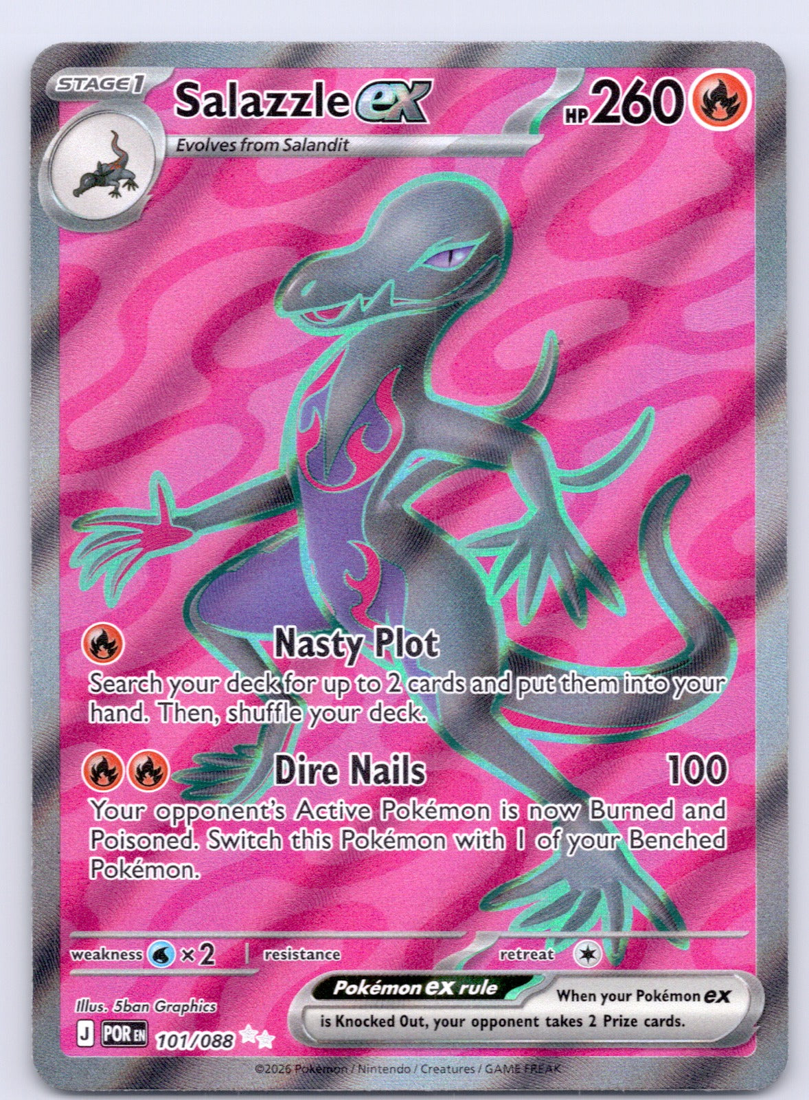 Salazzle ex - 101/088/POR Ultra Rare NM - ME03: Perfect Order