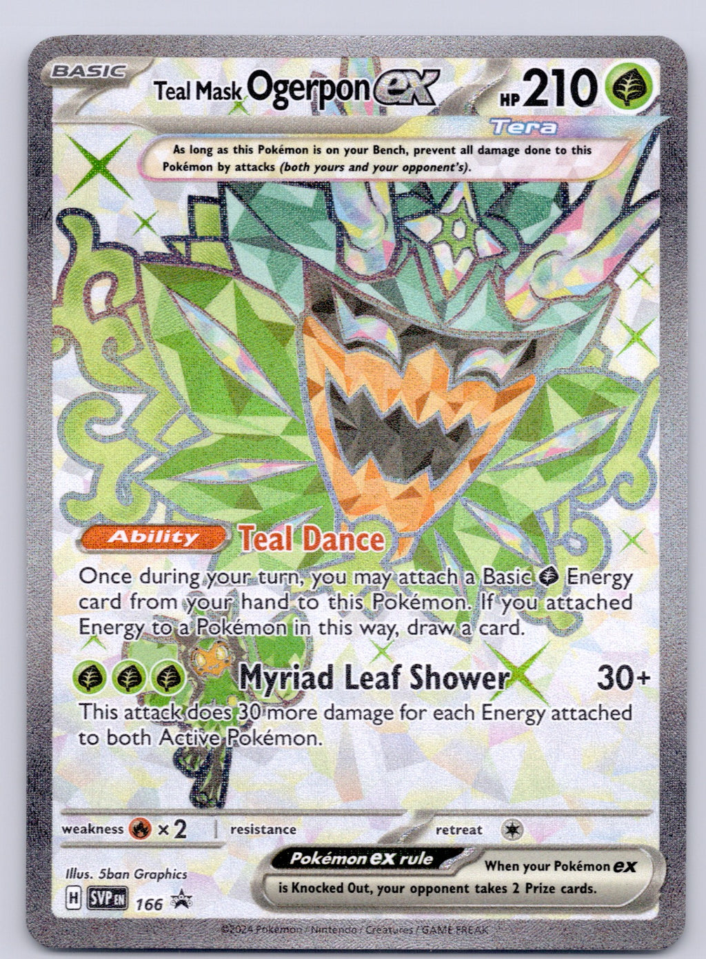 Teal Mask Ogerpon ex 166/SVP Ultra Rare NM - SV: Scarlet & Violet Promo Cards