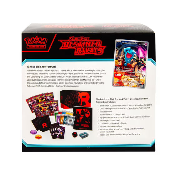 Destined Rivals SV10 – Scarlet & Violet Elite Trainer Box – English – Factory Sealed – Pokémon TCG – back