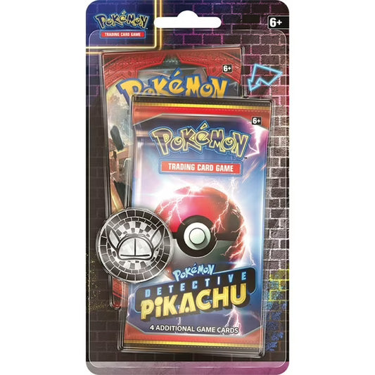 Detective Pikachu Checklane Blister – 2 Packs + Coin – English – Factory Sealed – Pokémon TCG