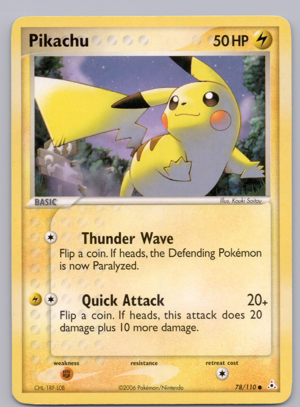 Pikachu 78/110/HP Common LP - EX Holon Phantoms