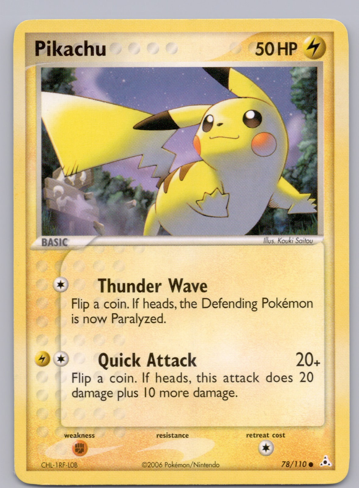 Pikachu 78/110/HP Common LP - EX Holon Phantoms