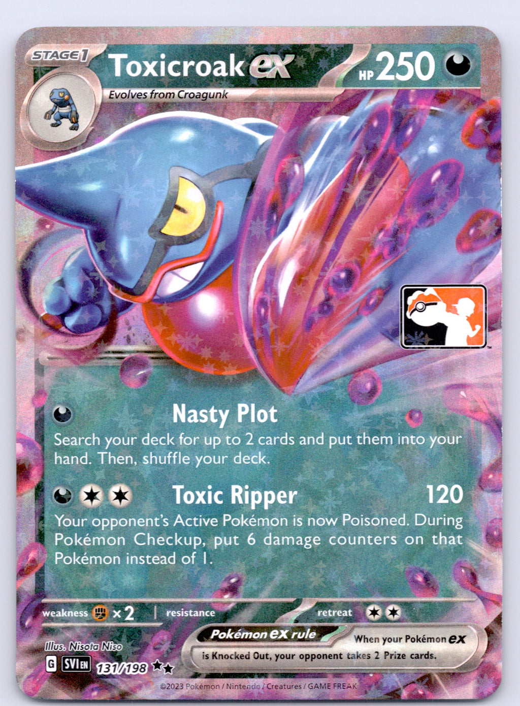 Toxicroak ex 131/198/ Double Rare NM - Prize Pack Series Cards