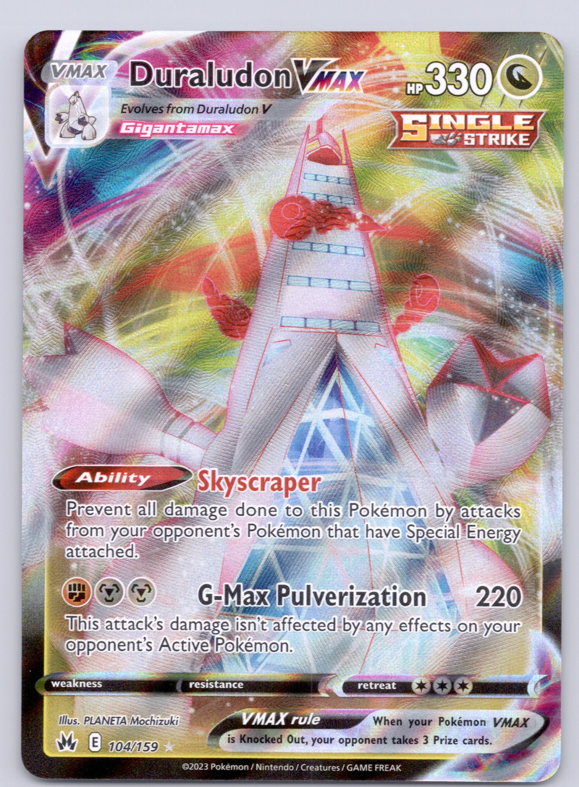 Duraludon VMAX 104/159/CRZ Ultra Rare NM - SWSH: Crown Zenith