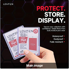 LOVFEN trading card protector set with hard top loaders and penny sleeves