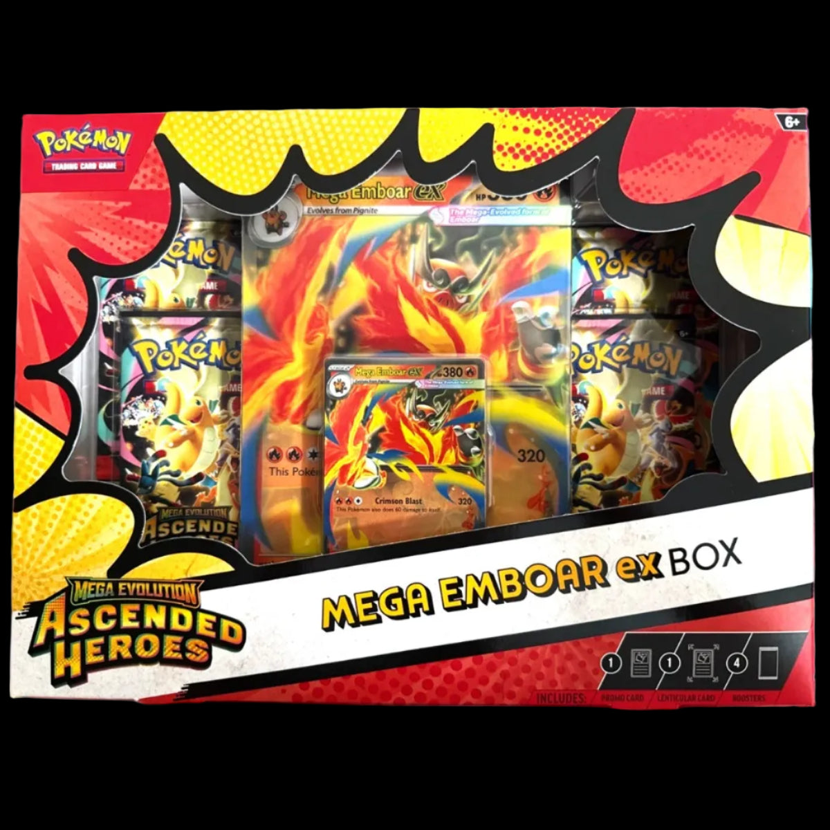 Ascended Heroes Mega Emboar ex Box – Factory Sealed – Front