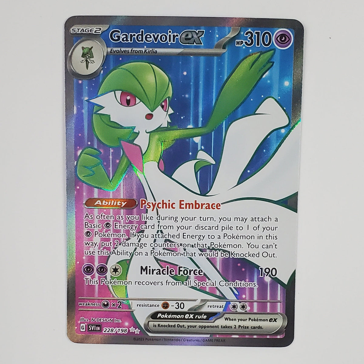 A single Pokémon trading card featuring Gengar LV, photographed against a plain white background.