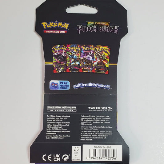 Back of a Pokémon TCG booster pack card package, showing the 'Punch-Black' card set, with a separate True Unicorn support card below on a light gray background.