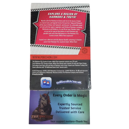 A shrink-wrapped box for a True Horror Games product, showing the back of the packaging with red, black, white, and blue sections on a plain white background.