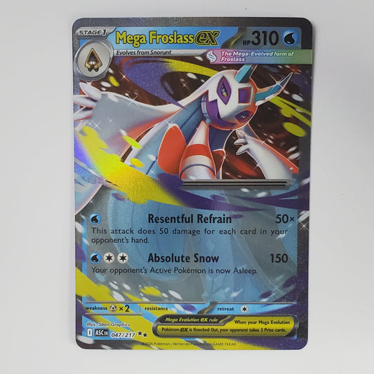 A Pokémon trading card featuring King Beadsax, displayed against a plain white background with a keyboard partially visible at the bottom.