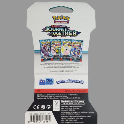 Back of a Pokémon TCG booster pack blister card package, showing the retail card hanger, product code 10928, and a separate green support card at the bottom with a True Champion logo.